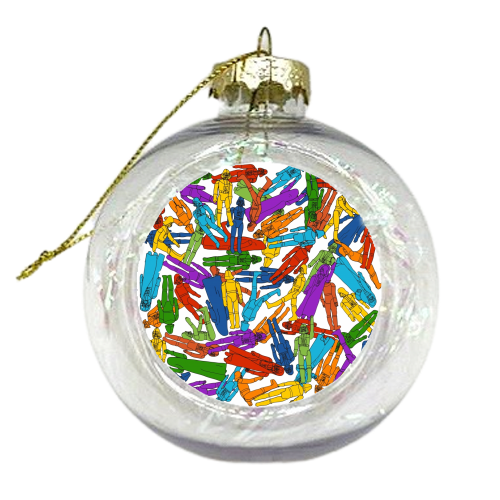 No Dearth of... (AKA Psychedelic Sci-Fi/Space Vintage Toy Action Figure) - xmas bauble by Phigment