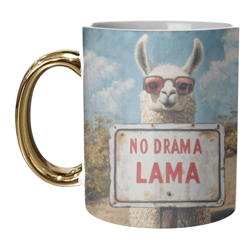No Drama Lama - unique mug by DejaReve