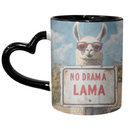 No Drama Lama - unique mug by DejaReve