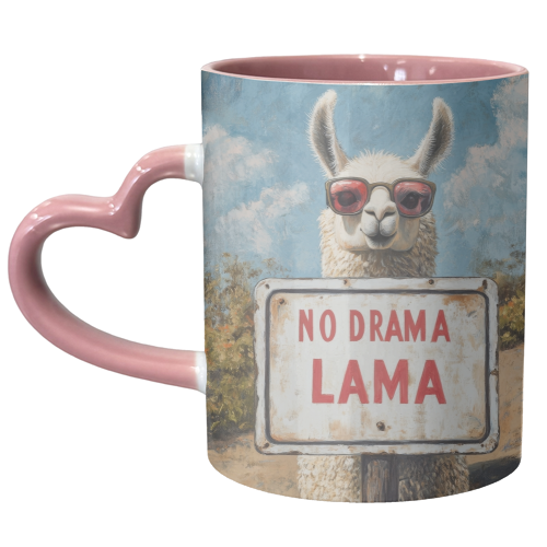 No Drama Lama - unique mug by DejaReve