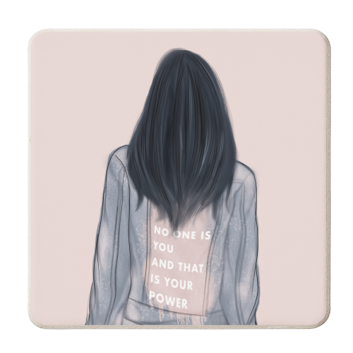 No One Is You And That Is Your Power - personalised beer coaster by Ellie Mackinnon