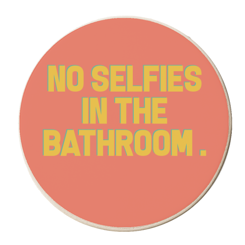 No Selfies - personalised beer coaster by Pink and Pip