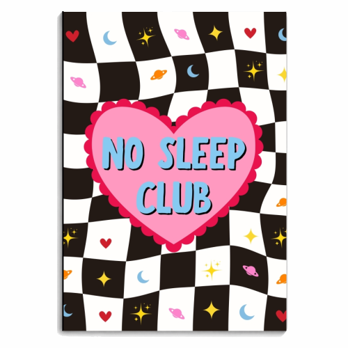 NO SLEEP CLUB - personalised A4, A5, A6 notebook by Lilly Rose