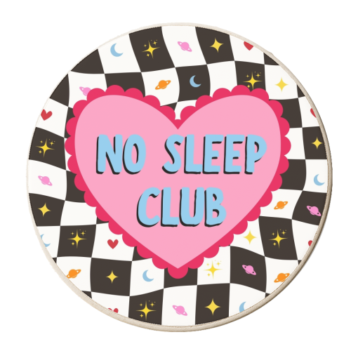 NO SLEEP CLUB - personalised beer coaster by Lilly Rose