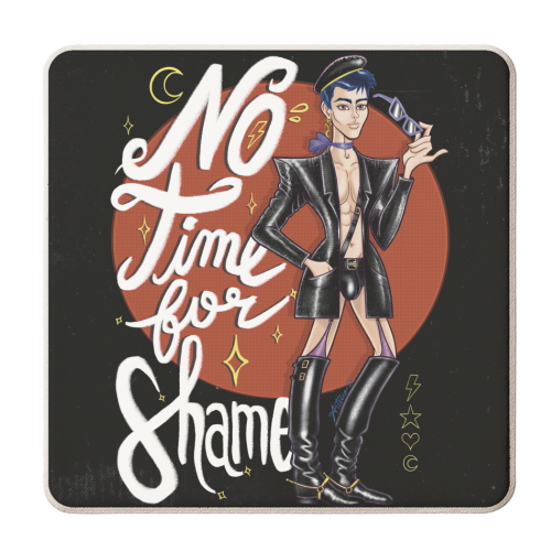 No time for shame - personalised beer coaster by ARTECCO
