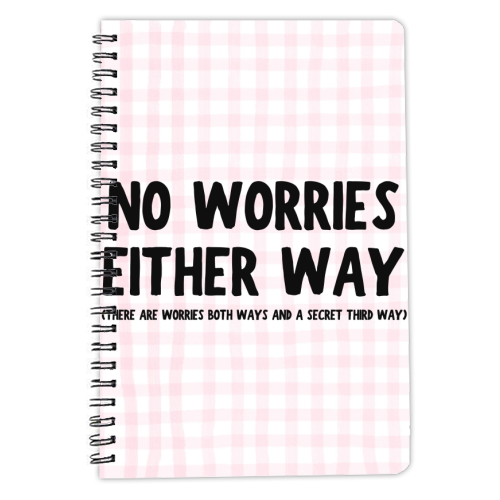 No Worries - personalised A4, A5, A6 notebook by Ms Doodle