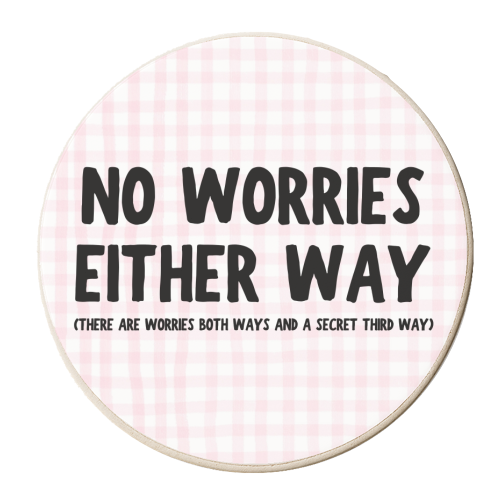 No Worries - personalised beer coaster by Ms Doodle