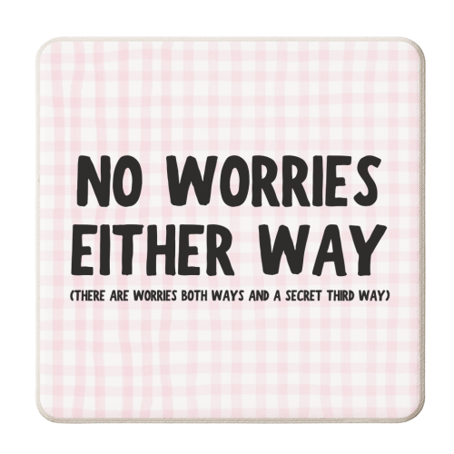 No Worries - personalised beer coaster by Ms Doodle