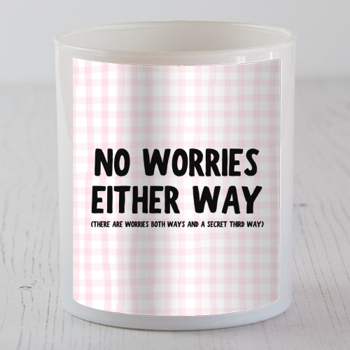 No Worries - scented candle by Ms Doodle