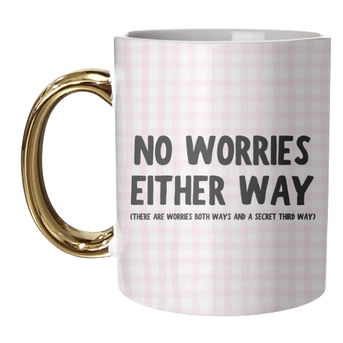 No Worries - unique mug by Ms Doodle