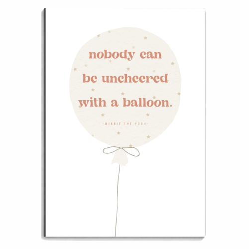 Nobody can be uncheered with a balloon. -Winnie the Pooh Quote - personalised A4, A5, A6 notebook by Toni Scott