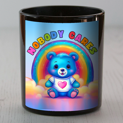 Nobody Cares Bear - scented candle by Ms Doodle