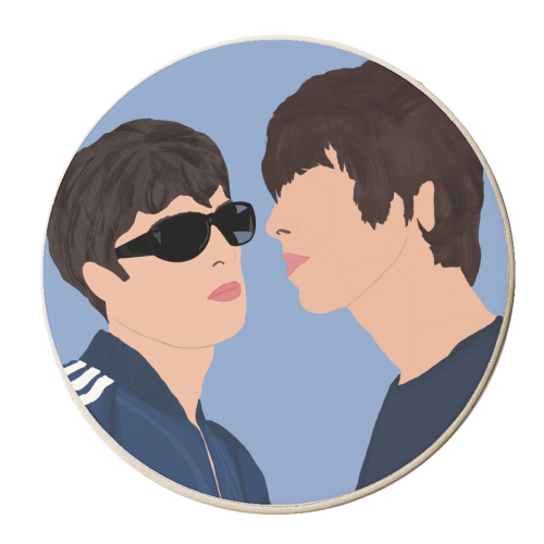 Noel and Liam Gallagher - personalised beer coaster by Rock and Rose Creative