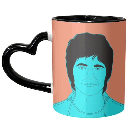 Noel Gallagher (blue portrait) - unique mug by Adam Regester