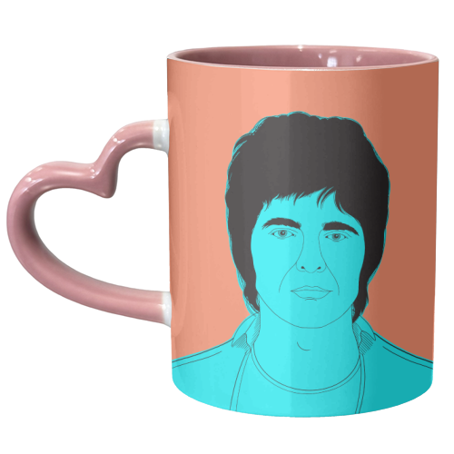Noel Gallagher (blue portrait) - unique mug by Adam Regester