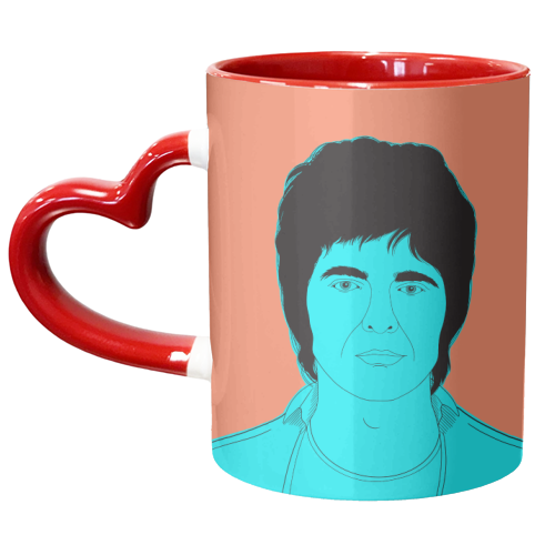 Noel Gallagher (blue portrait) - unique mug by Adam Regester