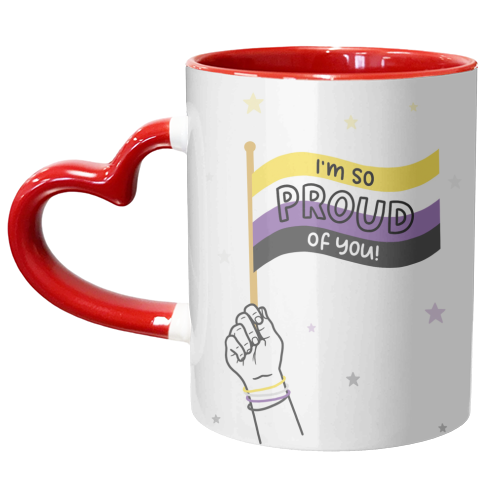 Non Binary coming out - unique mug by Loren Grosvenor