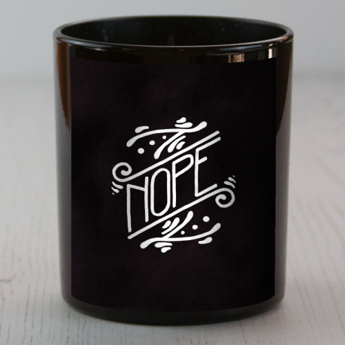 Nope Feminist Art Nouveau Ornate Hand Lettering Quote - scented candle by A Rose Cast - Karen Murray