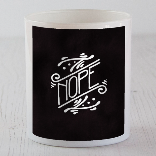 Nope Feminist Art Nouveau Ornate Hand Lettering Quote - scented candle by A Rose Cast - Karen Murray