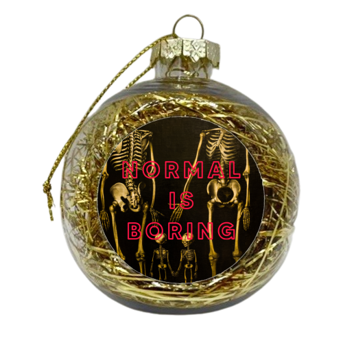 Normal Is Boring | Skeleton - xmas bauble by The 13 Prints