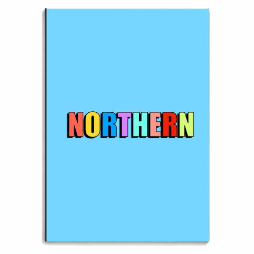 Northern (Bold Colourful Text Version) - personalised A4, A5, A6 notebook by Adam Regester
