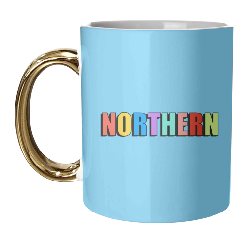 Northern (Bold Colourful Text Version) - unique mug by Adam Regester