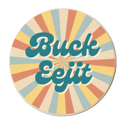 Northern Irish saying 'Buck Eejit' - personalised beer coaster by Lilly Rose