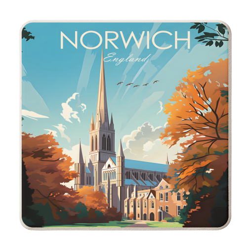 Norwich Travel - personalised beer coaster by Kun Pact