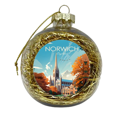 Norwich Travel - xmas bauble by Kun Pact