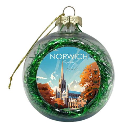 Norwich Travel - xmas bauble by Kun Pact