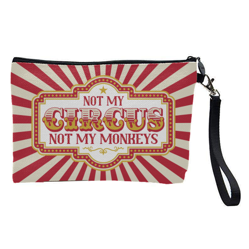 Not My Circus Not My Monkeys - pretty makeup bag by Claire Atwood