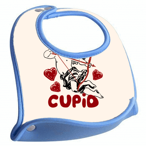 Not Today Cupid Sassy Valentine Humor - feeding bib by EZbie