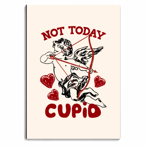 Not Today Cupid Sassy Valentine Humor - personalised A4, A5, A6 notebook by EZbie