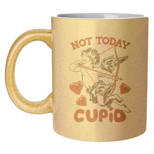 Not Today Cupid Sassy Valentine Humor - unique mug by EZbie