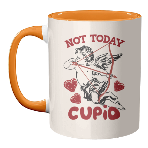 Not Today Cupid Sassy Valentine Humor - unique mug by EZbie