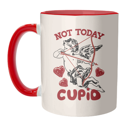 Not Today Cupid Sassy Valentine Humor - unique mug by EZbie