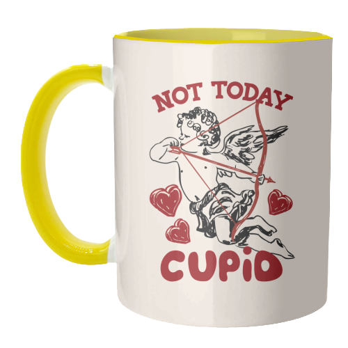 Not Today Cupid Sassy Valentine Humor - unique mug by EZbie