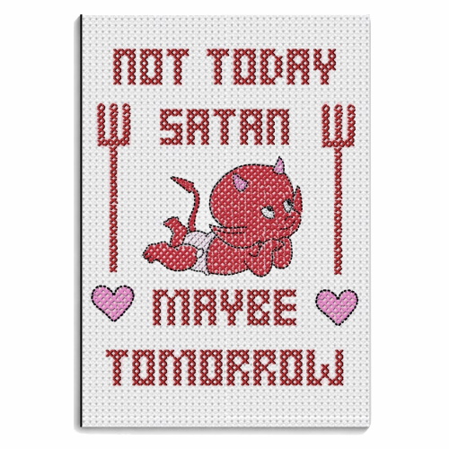 Not today satan, maybe tomorrow - personalised A4, A5, A6 notebook by Wallace Elizabeth