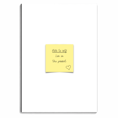 Note To Self Live In The Present - personalised A4, A5, A6 notebook by Adam Regester