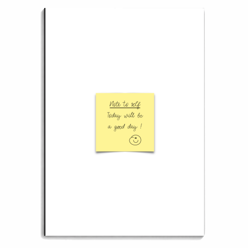 Note to self, today will be a good day! - personalised A4, A5, A6 notebook by Adam Regester