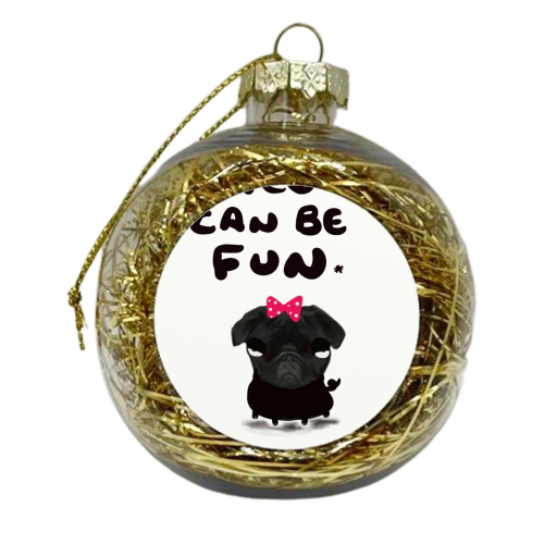 Notebooks Can Be Fun (White Cover) - xmas bauble by David Black