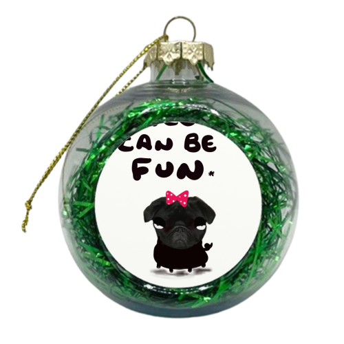 Notebooks Can Be Fun (White Cover) - xmas bauble by David Black