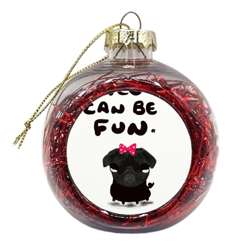 Notebooks Can Be Fun (White Cover) - xmas bauble by David Black