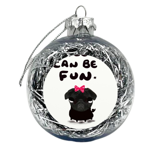 Notebooks Can Be Fun (White Cover) - xmas bauble by David Black