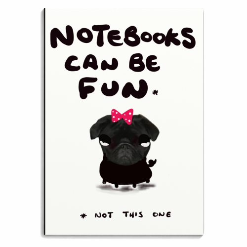Notebooks Can Be Fun (White Cover) - personalised A4, A5, A6 notebook by David Black