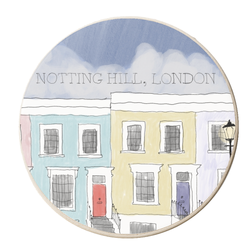 Notting Hill, London - personalised beer coaster by charlotte blunden