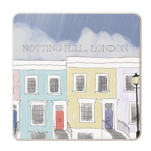 Notting Hill, London - personalised beer coaster by charlotte blunden