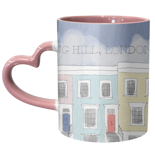 Notting Hill, London - unique mug by charlotte blunden