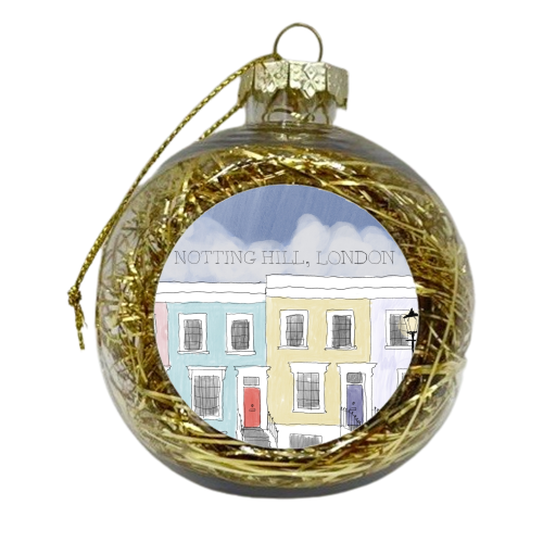 Notting Hill, London - xmas bauble by charlotte blunden