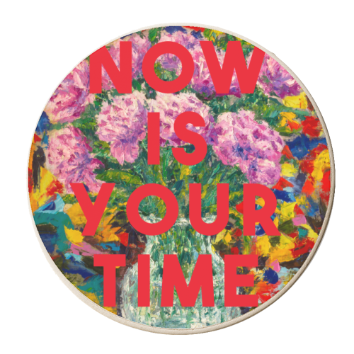 Now Is Your Time - personalised beer coaster by The 13 Prints